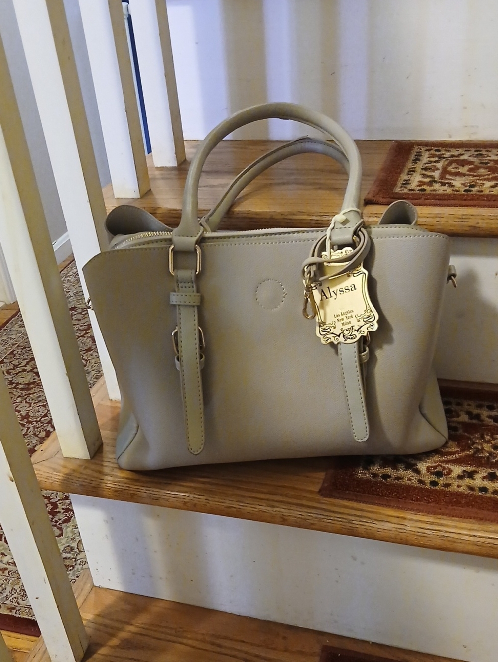 Alyssa Women's Satchel Bag in Light Gray